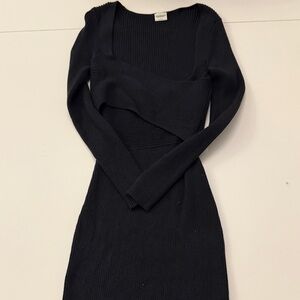 Abercrombie Crossover Black Ribbed Dress